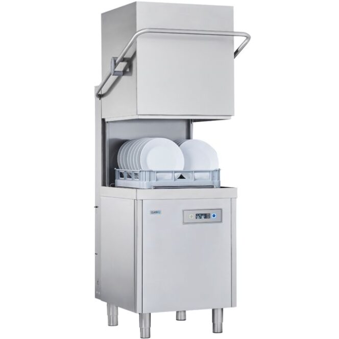 Classeq P500AWSD22 Pass Through Dishwasher 500mm Basket Intermediate Use with Break Tank & Internal Softener