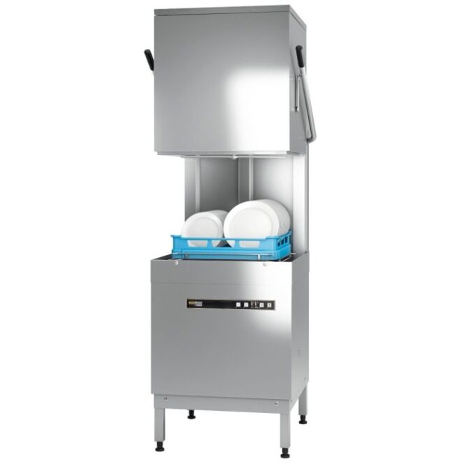 Hobart Ecomax H604SW Pass Through Dishwasher 500mm Basket with Break Tank & Integral Softener